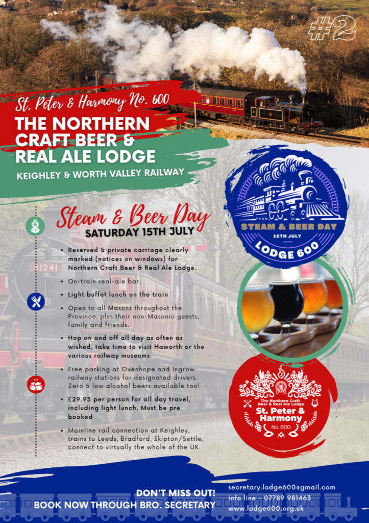 Lodge 600 Steam and Beer Social – Masonic Craft Beer Society